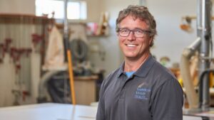 Rainbow Valley Construction general manager in his office.