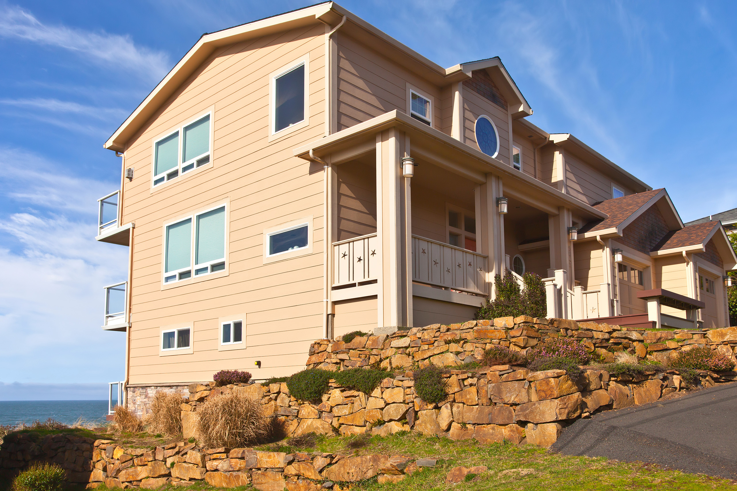 Real estate on the beach in Lincoln City Oregon.