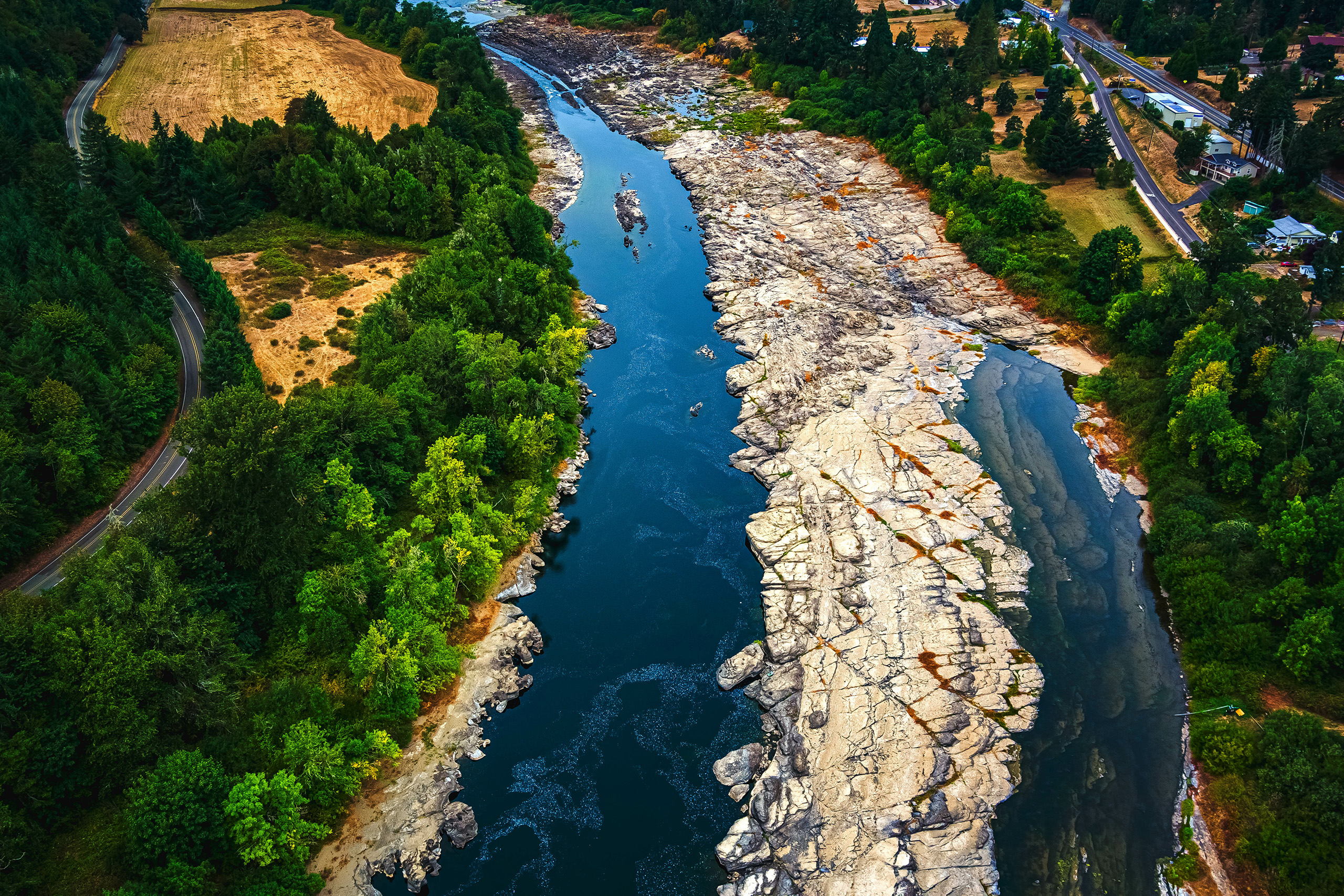 Umpqua River from a drone