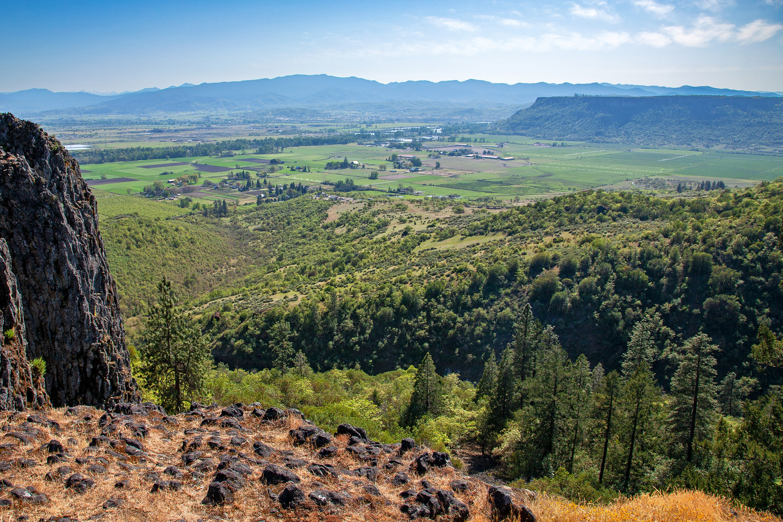 Rogue Valley Vista with Lower Table Rock, Southern Oregon, from